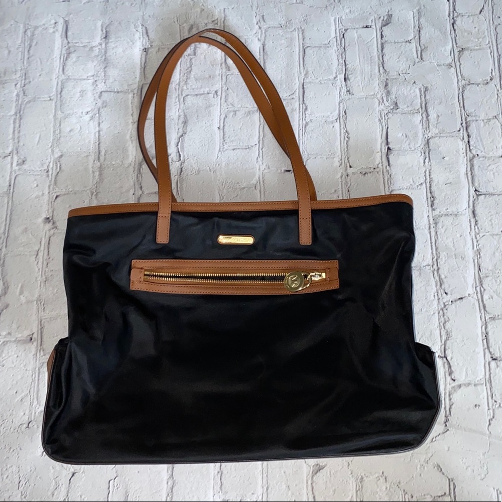 Michael Kors brown and black designer bag tote